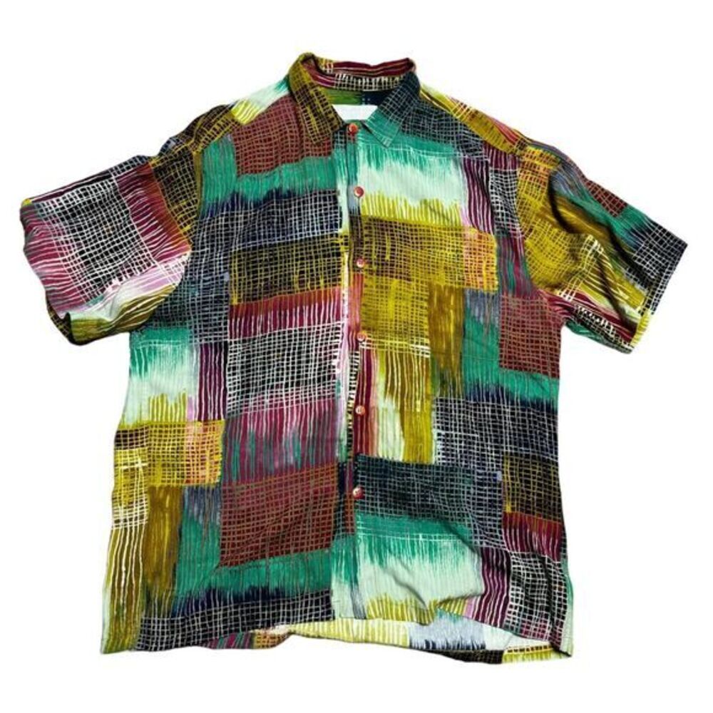Jams World Men's Size Medium Aloha Short Sleeve Lightweight‎ Retro Shirt USA